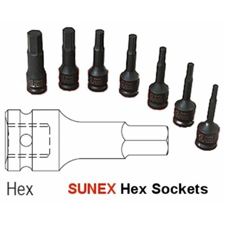 SUNEX Sunex Tools SUU-36477 0.375 in. Drive; 0.5 in. Hex SAE Impact Socket SUU-36477